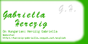 gabriella herczig business card